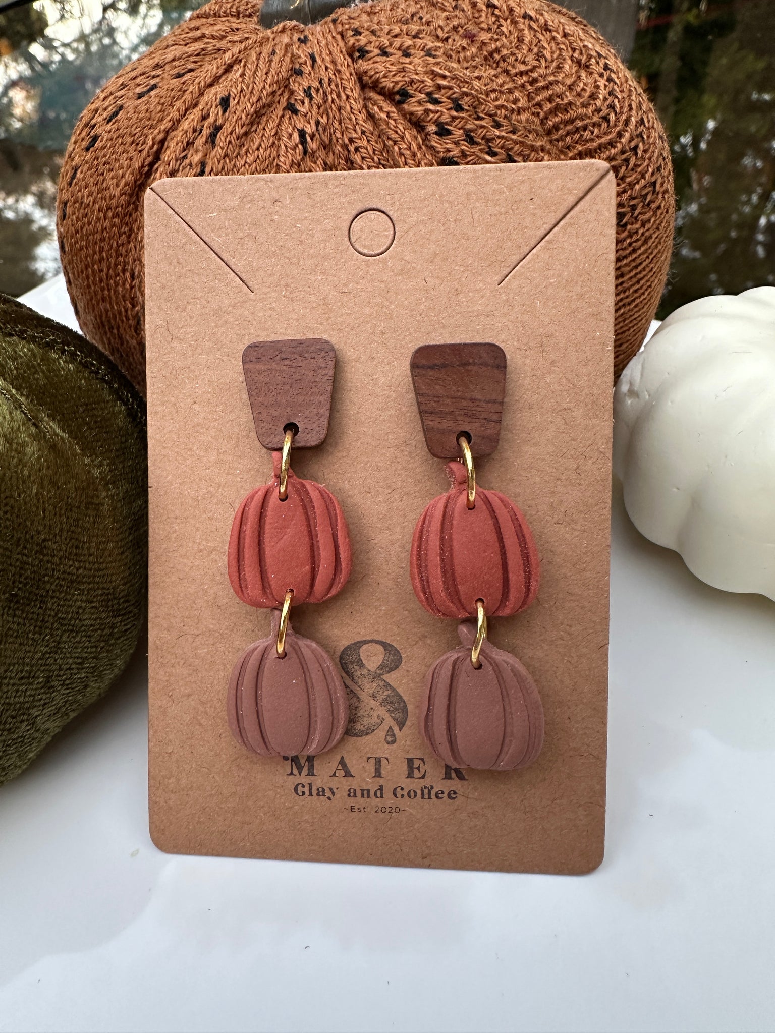 Pumpkins-wooden post