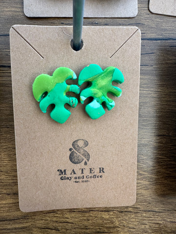 Monstera Studs-large