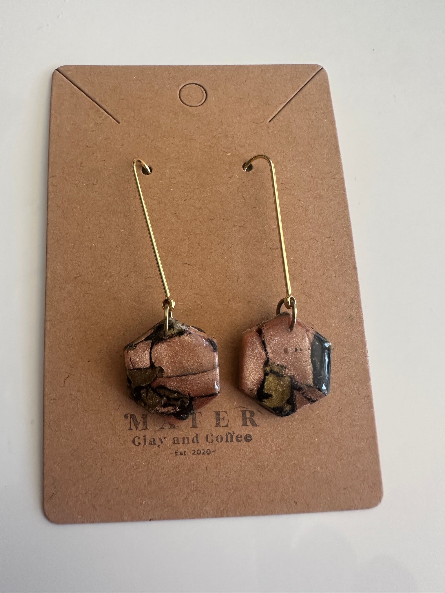 Marbled small hexagon Drops